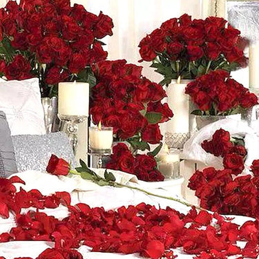 Dreamy 300 Red Roses and Candle Decor: Romantic Expression of Love